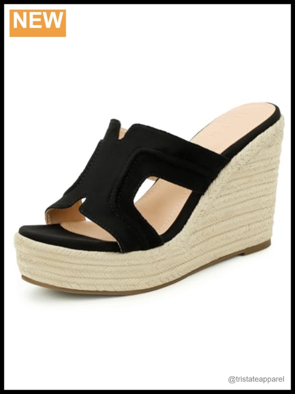 Wedge Sandals Platform Espadrille Open Toe Slip On Dress Shoes